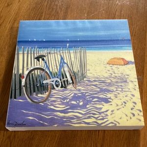 Beach scene canvas wall decor